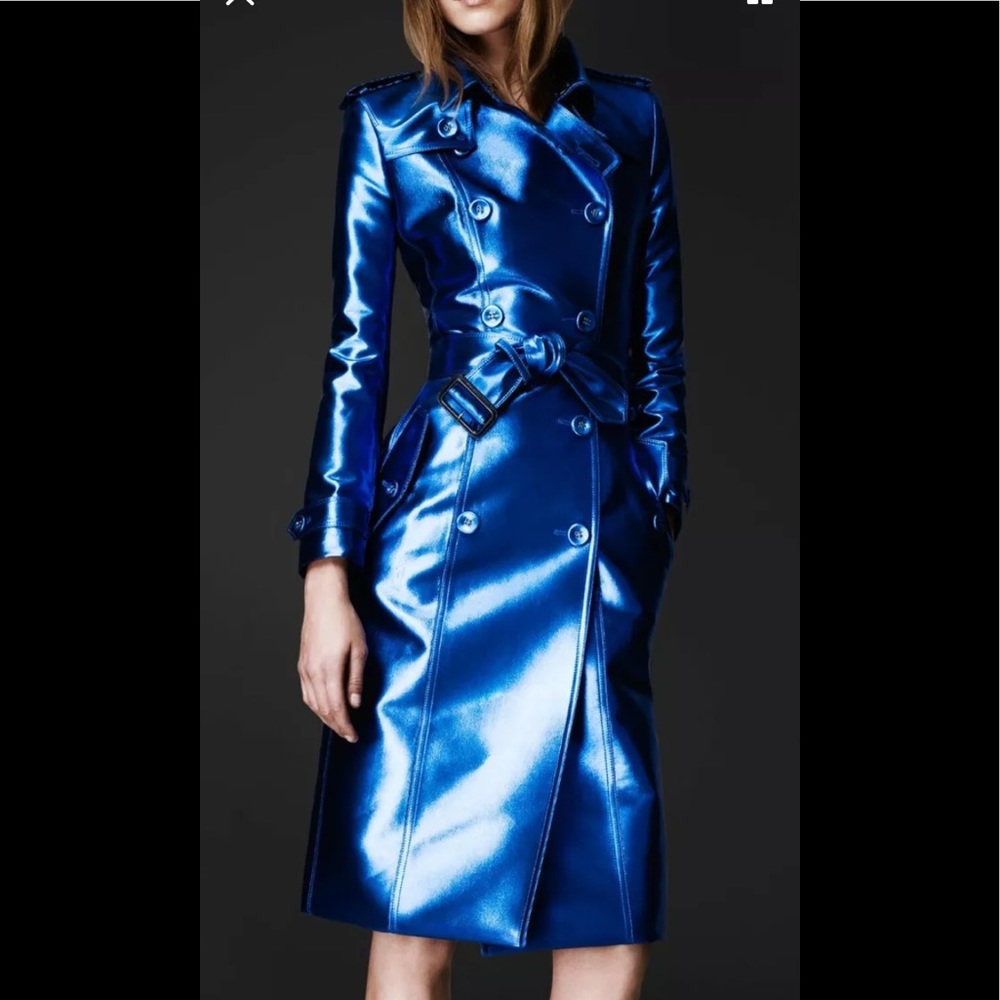 RARE!! Burberry Prorsum Electric Blue Trench Coat